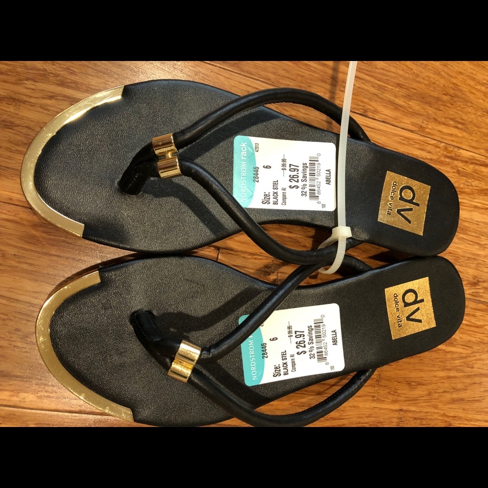 dv dolce vita black sandals size 6